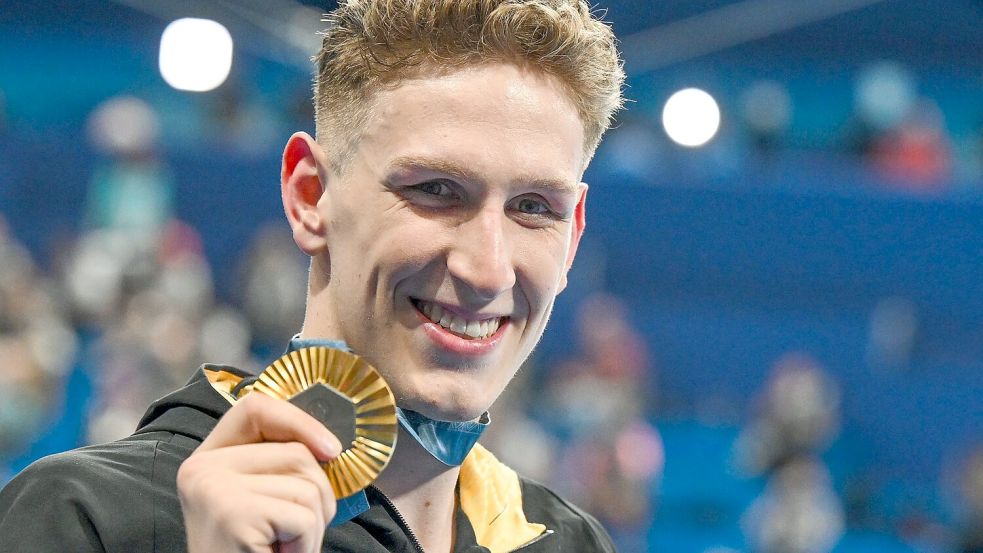 Für seinen Olympiasieg erhält Lukas Märtens viel Lob von zwei Ex-Schwimmstars. Foto: Sven Hoppe/dpa