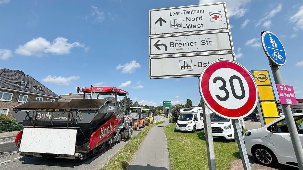 Ab Mittwoch geht auf der B70 in Leer erstmal nichts mehr. Foto: Ortgies/Archiv