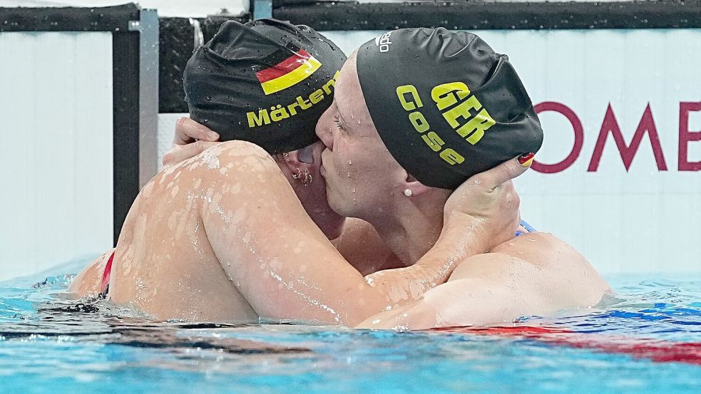 Isabel Gose hat Olympia-Bronze über 1500 Meter Freistil gewonnen. Foto: Michael Kappeler/dpa