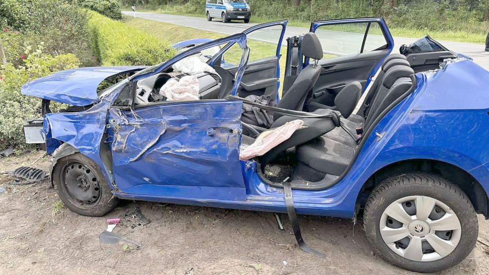 Einen schweren Unfall hat es Donnerstag in Dietrichsfeld gegeben. Fotos: Recke