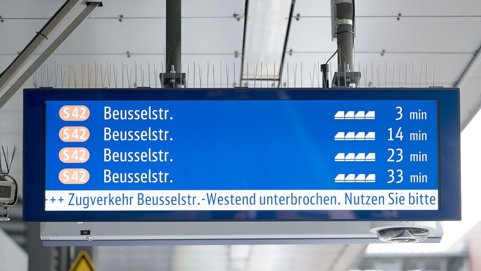 Die Ringbahn ist unterbrochen. Foto: Sebastian Gollnow/dpa