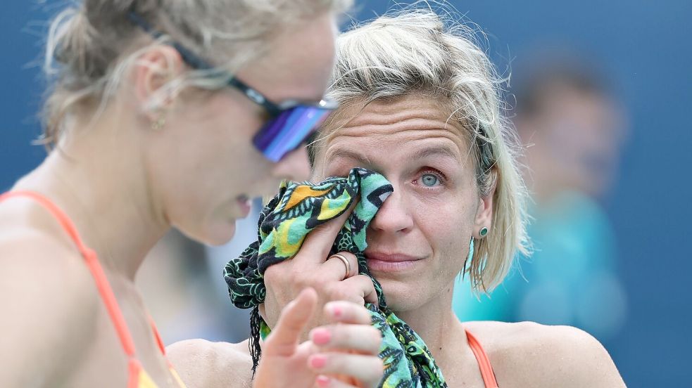 Die Enttäuschung war groß beim deutschen Duo. Foto: Jan Woitas/dpa