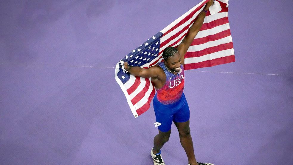 Noah Lyles ist 100-Meter-Olympiasieger. Foto: David J. Phillip/AP