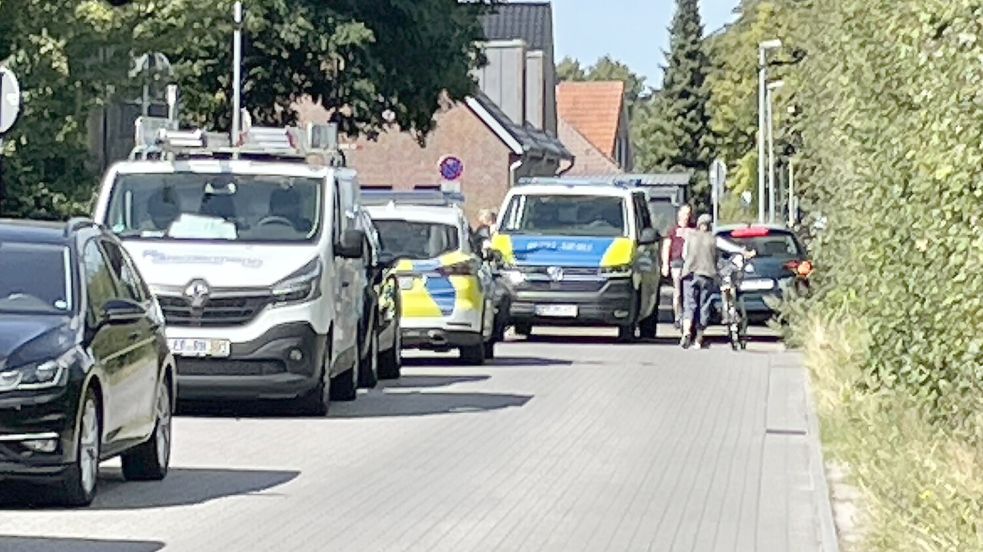 Die Polizei war in Leer im Einsatz. Foto: Nording