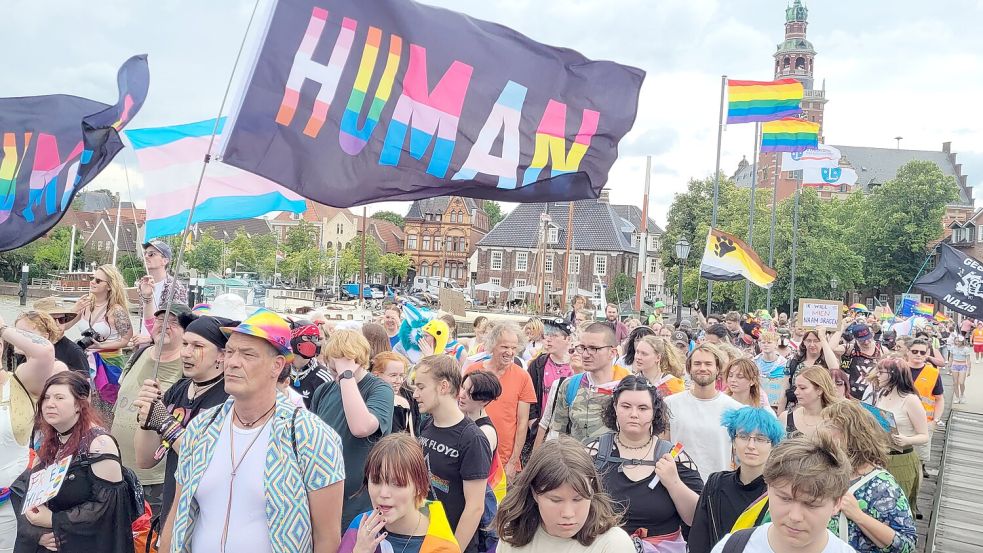 In Leer wird am Samstag der dritte CSD gefeiert. Foto: Wolters/Archiv