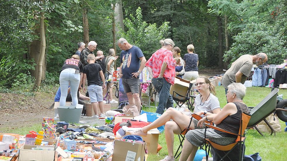 Am Samstag gab es nocht einen kleineren Kinderflohmarkt. Foto: Wolters