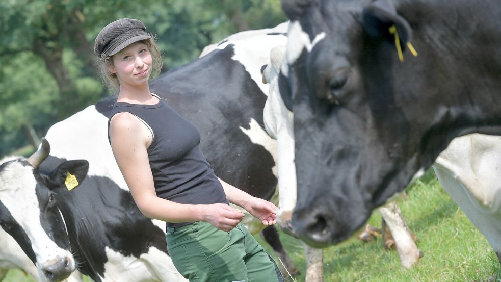 Maren Osterbuhr macht sich Sorgen um ihre Tiere. Foto: Ortgies