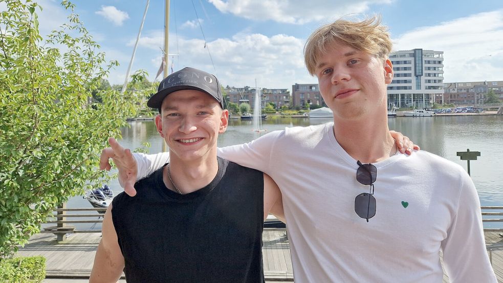 Oleksander Borodin (links) und Ilja Sedelrik lernten sich erst vor zwei Jahren in Deutschland kennen. Foto: Rose