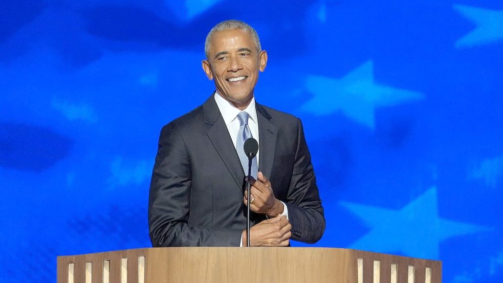 Der ehemalige US-Präsident Barack Obama spricht auf dem Parteitag der Demokraten. Foto: J. Scott Applewhite/AP/dpa