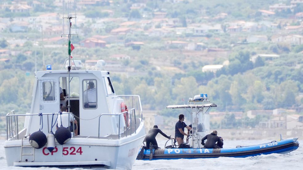 Die Segeljacht „Bayesian“ war in der Nacht zum Montag vor der Küste der italienischen Mittelmeerinsel Sizilien in einem Sturm gesunken. Foto: dpa/PA Wire/Jonathan Brady