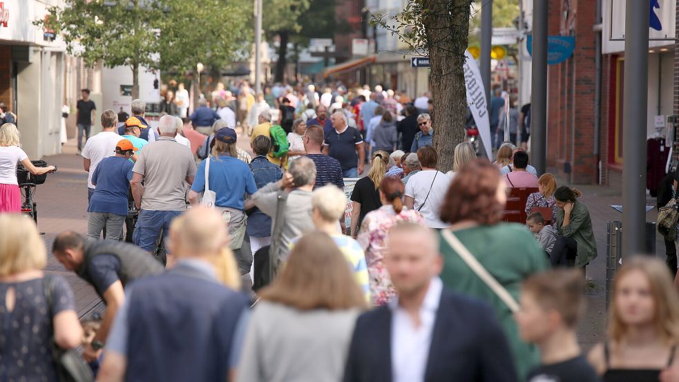 In Leer ist anlässlich der Modenacht immer sehr viel los in den Straßen und Gassen.