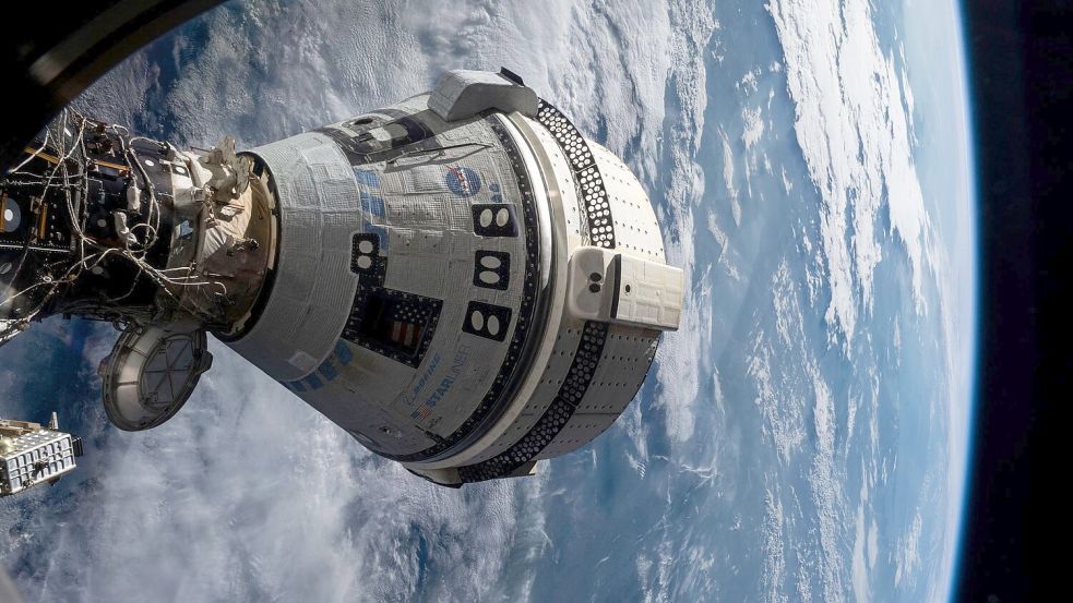 Bald wieder auf der Erde: die „Starliner“-Kapsel. Foto: Uncredited/NASA/AP/dpa