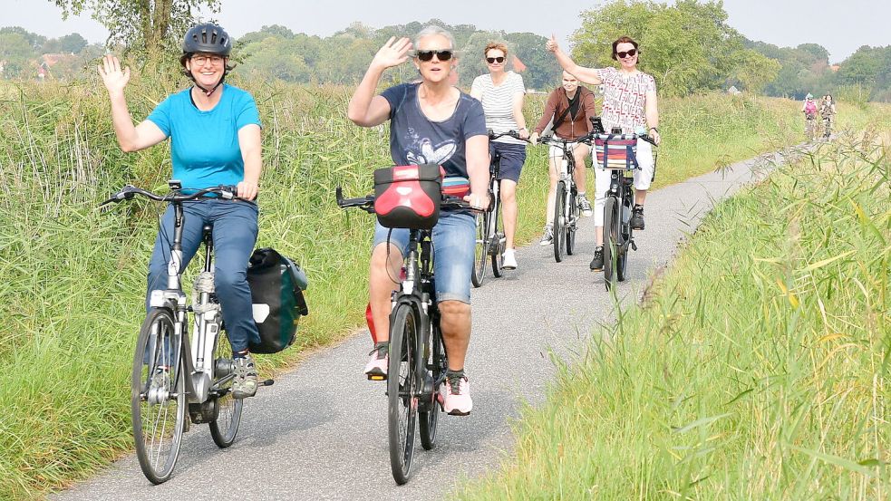 Gut gelaunt waren die Radler unterwegs. Foto: Wagenaar