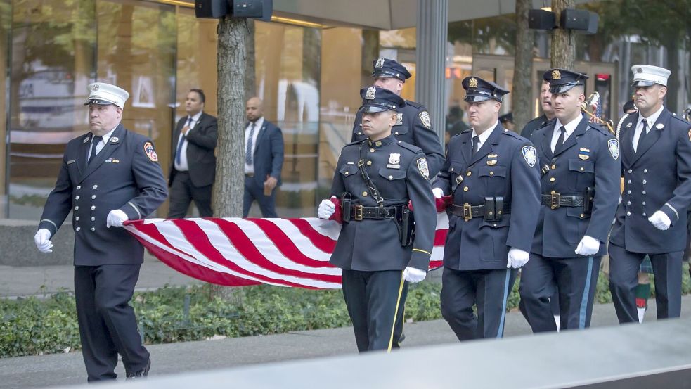 Jedes Jahr wird am Ground Zero in New York der Opfer gedacht. Foto: Vanessa Carvalho/ZUMA Press Wire/dpa