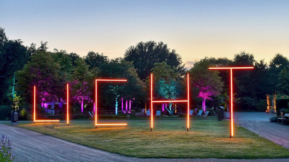 Im Park der Gärten enden die Lichterwochen. Foto: Hans-Jürgen Zietz