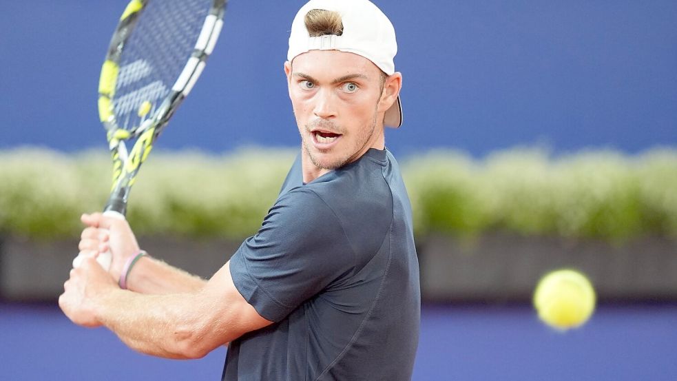 Maximilian Marterer hat sich mit dem deutschen Davis-Cup-Team endgültig für die Endrunde qualifiziert. Foto: Marcus Brandt/dpa