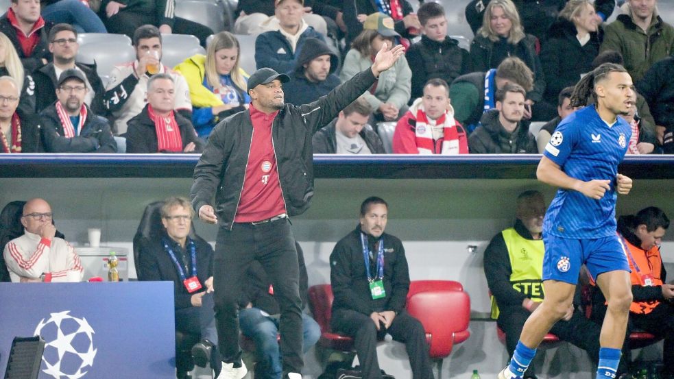 Kompany gewinnt sein erstes Champions-League-Spiel als Trainer. Foto: Peter Kneffel/dpa