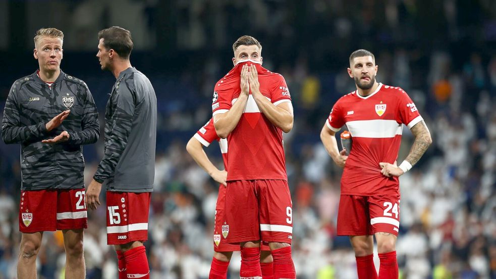 Der VfB Stuttgart hat sich in Madrid für eine gute Leistung nicht belohnt. Foto: Jan Woitas/dpa