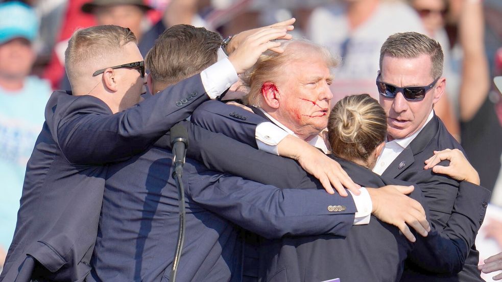 Eine interne Untersuchung des Secret Service zum Attentat auf Donald Trump Mitte Juli hat verschiedene Kommunikationsversäumnisse zutage gebracht. (Archivbild) Foto: Gene J. Puskar/AP/dpa