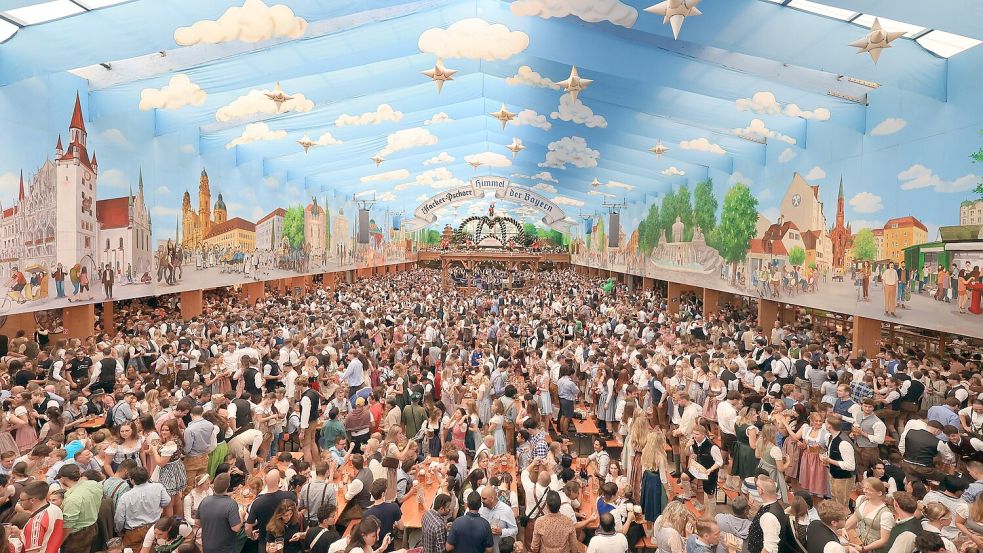 Das Feiern auf der Wiesn beginnt. Foto: Karl-Josef Hildenbrand/dpa