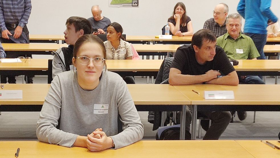 Johanna van Koningsveld bei der Weltmeisterschaft im Kopfrechnen in Paderborn. Foto: privat