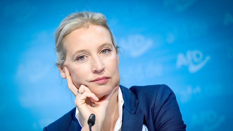 AfD-Chefin Alice Weidel freut sich zwar über den Stimmenzuwachs ihrer Partei bei der Landtagswahl in Brandenburg. Dass eine Regierungsbeteiligung dennoch für die AfD bisher in keinem Bundesland in Sicht ist - anders als für das BSW - sorgt in der AfD-Spitze allerdings nicht für gute Laune. Foto: Bernd von Jutrczenka/dpa