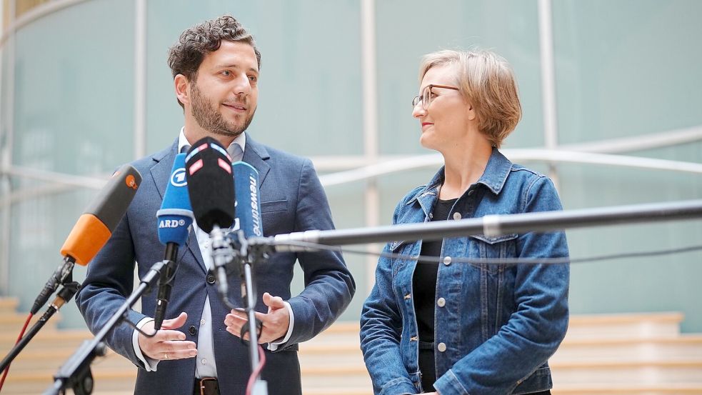 Die beiden Grünen-Politiker wollen Parteivorsitzende werden Foto: Kay Nietfeld/dpa