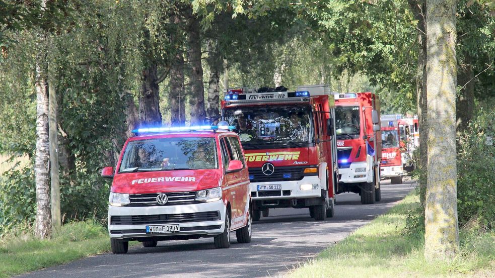 Unter anderem werden rund 160 Feuerwehrkräfte an der Übung teilnehmen. Foto: Kreisfeuerwehrbereitschaft Wittmund