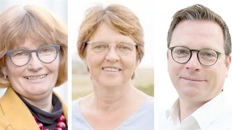 Zur Diskussion kommen Kirchenpräsidentin Susanne Bei der Wieden (von links), Meta Janssen-Kucz (Bündnis 90/Grüne) und OZ-Chefredakteur Lars Reckermann. Fotos: Archiv/privat