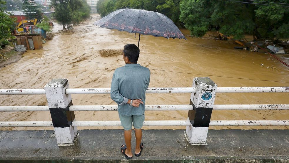 Nepal ist wegen seiner Gebirgslage und den großen Flüssen oft Naturkatastrophen ausgesetzt. Foto: Sulav Shrestha/XinHua/dpa