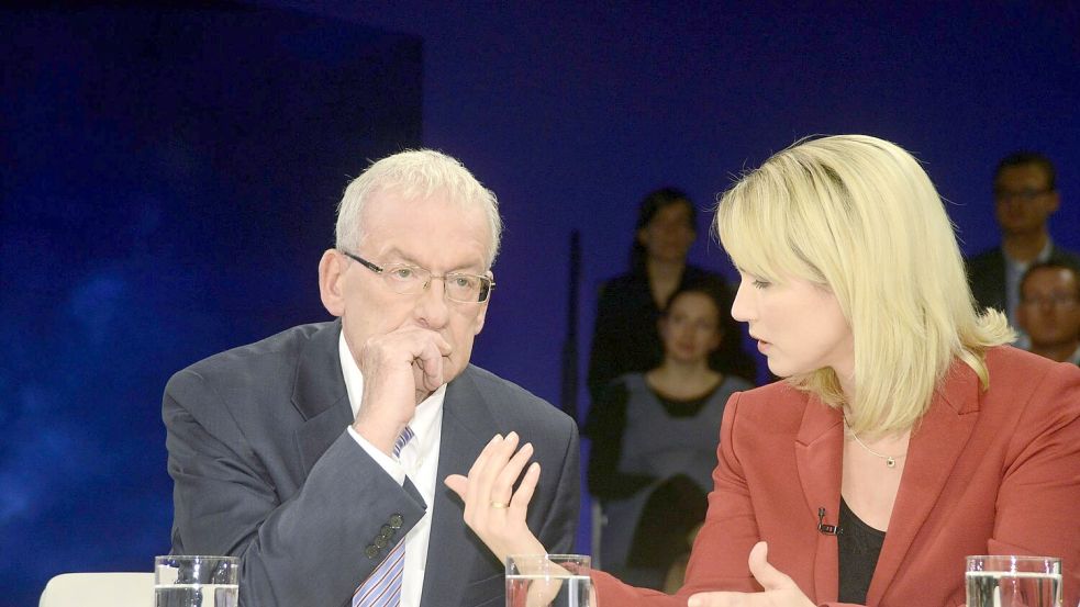 Zwegat war auch Gast in Talksendungen - wie hier bei „Maybrit Illner“ im Gespräch mit Manuela Schwesig. (Archivbild) Foto: picture alliance / ZB