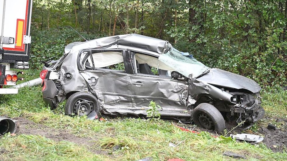 Das Auto der jungen Frau wurde total zerstört. Foto: Vorwerk