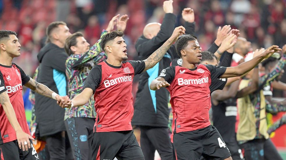 Zweites Spiel, zweiter Sieg für Bayer 04 in der Champions League. Foto: Federico Gambarini/dpa