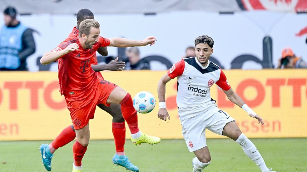 Bayern-Stürmer Kane musste beim 3:3 in Frankfurt angeschlagen ausgewechselt werden. Foto: Uwe Anspach/dpa