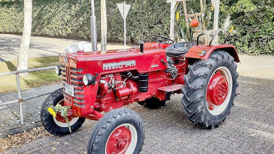 Einige Treckerfahrer hatten ihre Oldtimer mit Erntegaben verziert. Foto: privat