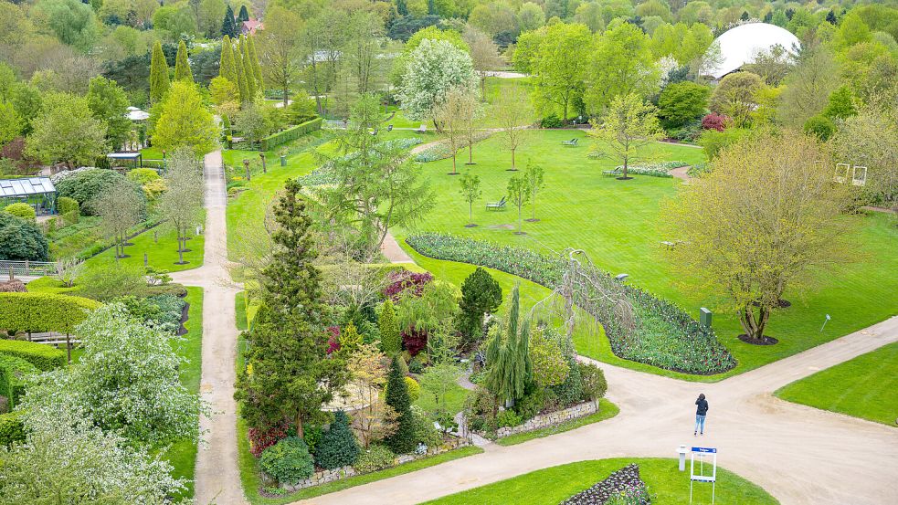 Im Park der Gärten endet die Saison - vorher ist noch ein Herbstmarkt. Foto: Schuldt/dpa