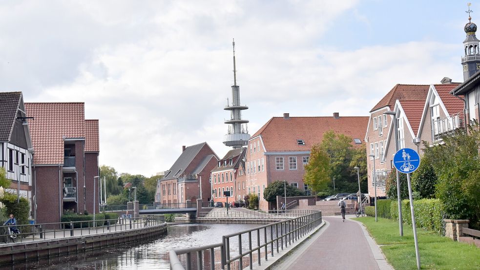 Das Rote Siel zwischen Groß und Klein Faldern. In den beiden Stadtteilen gibt es einige Urlaubsunterkünfte – gewerblicher und privater Art. Fotos: Hanssen