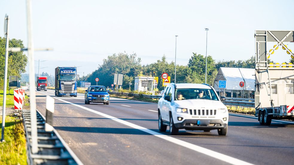 An der Grenze zu Dänemark: Bislang keine Behinderungen durch Kontrollen auf deutscher Seite. Foto: Sebastian Iwersen