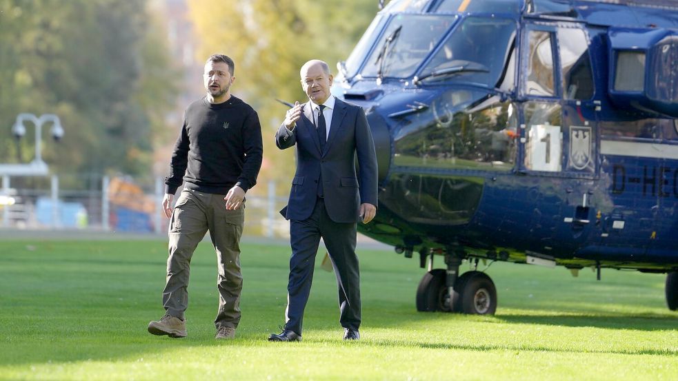 Olaf Scholz (rechts) und Wolodymyr Selenskyj haben sich dreimal innerhalb von fünf Wochen getroffen. Foto: Kay Nietfeld/dpa