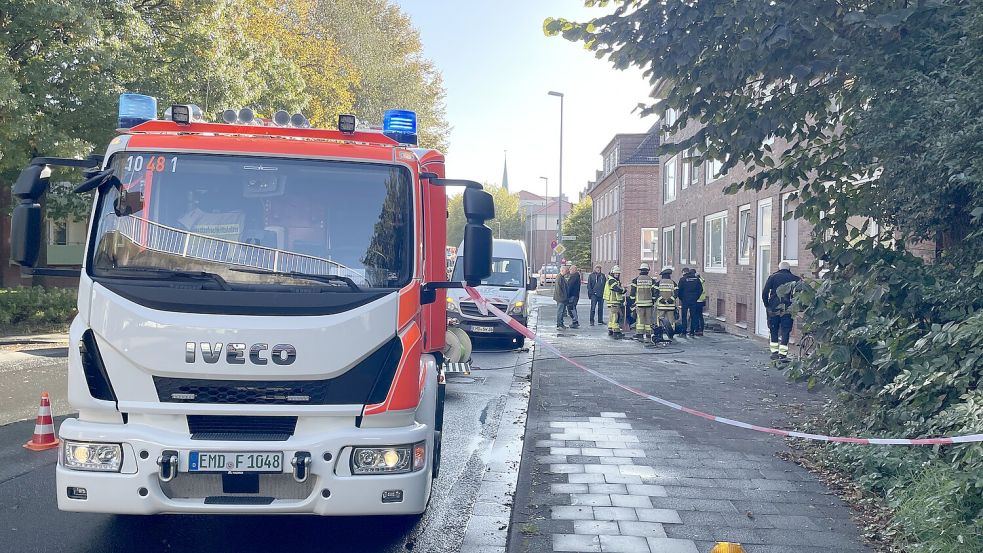 Die Feuerwehr war in der Großen Straße im Einsatz. Foto: Feuerwehr Emden