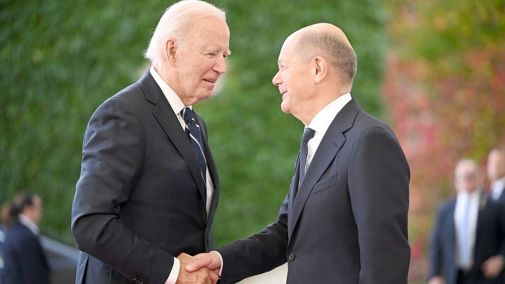 Es ist der erste bilaterale Besuch Bidens in Deutschland in seiner knapp vierjährigen Amtszeit. Foto: Sebastian Gollnow/dpa