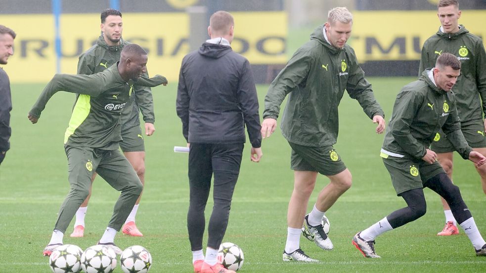 Die letzte Einheit vor dem Spiel in Madrid fand in Dortmund statt. Foto: Bernd Thissen/dpa