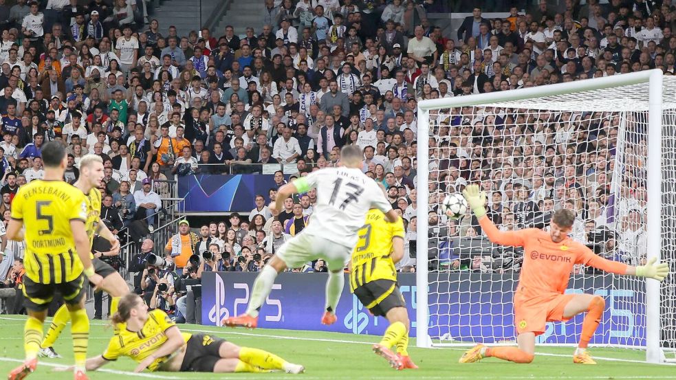 Mit dem 3:2 von Lucas Vazquez hatte Real Madrid die Partie gegen den BVB gedreht. Foto: David Canales/dpa