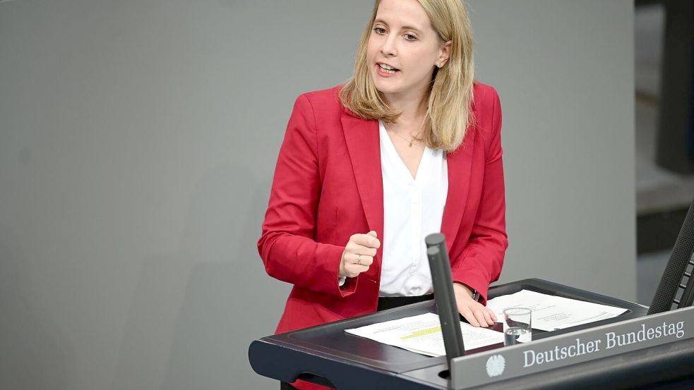 SPD-Fraktionsvize Verena Hubertz warnt vor einem Job-Abbau bei VW (Archivbild). Foto: Rabea Gruber/dpa