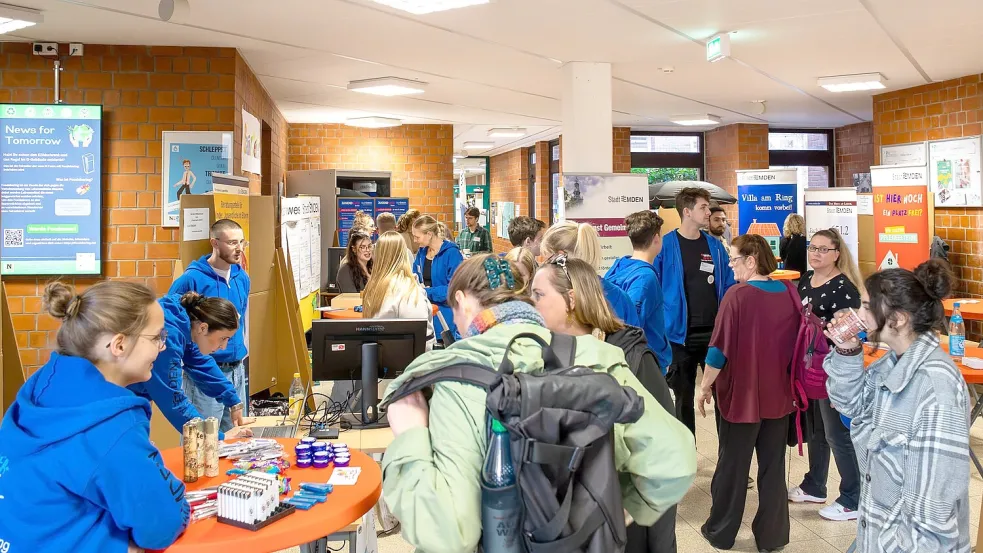Beim Praxismarkt an der Hochschule präsentierten sich soziale Einrichtungen aus der Region. Foto: privat