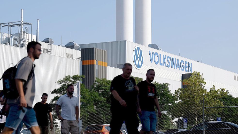 9.500 Mitarbeiter bauen in Zwickau Elektroautos für die Marken VW, Audi und Cupra. (Archivbild) Foto: Hendrik Schmidt/dpa