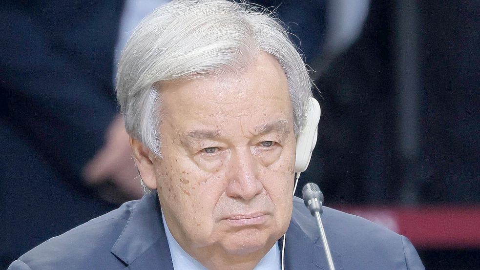 Guterres warnt vor Einsatz nordkoreanischer Soldaten in der Ukraine. (Archivbild) Foto: Maxim Shemetov/Pool Reuters/dpa