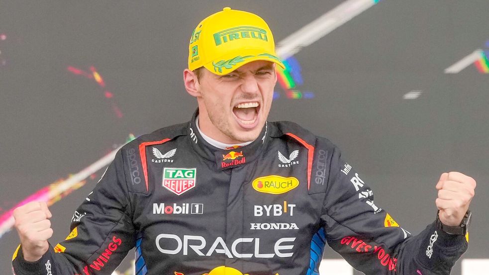 Pure Freude und auch große Genugtuung bei Max Verstappen Foto: Andre Penner/AP/dpa