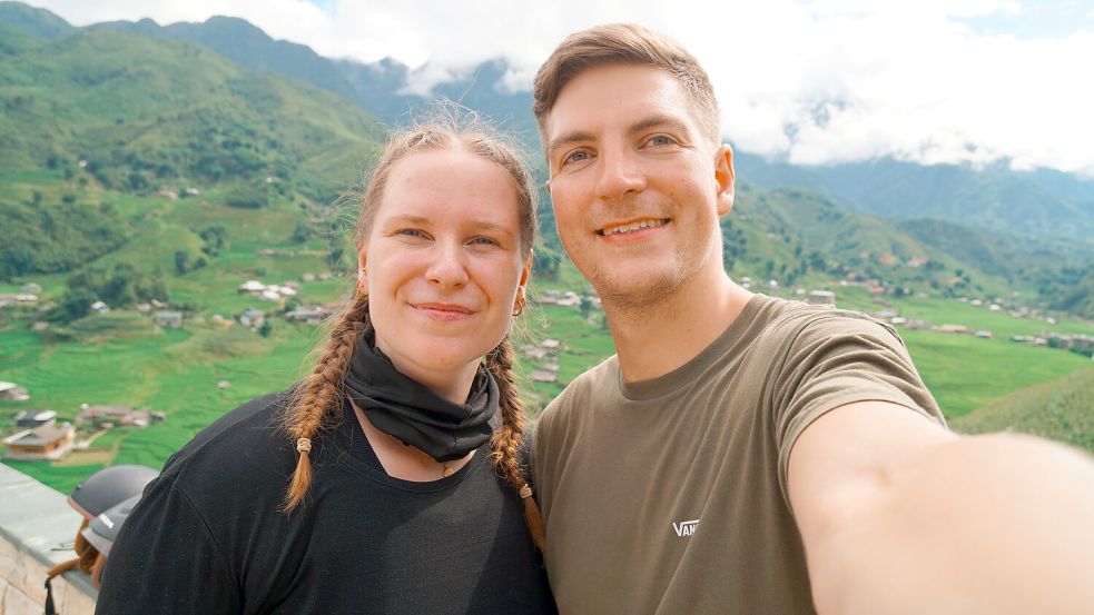 Einfach los und machen: Mit ihrer Weltreise wagen die gebürtige Janna Mildenberger und ihr Mann Thomas das, wovon viele träumen. Foto: Privat