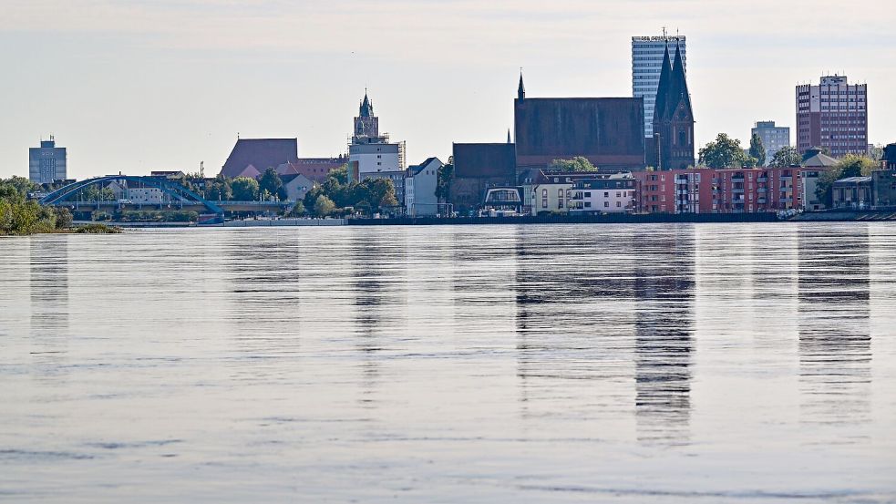 Hochwasser im Herbst in Frankfurt (Oder). (Archivbild) Foto: Patrick Pleul/dpa